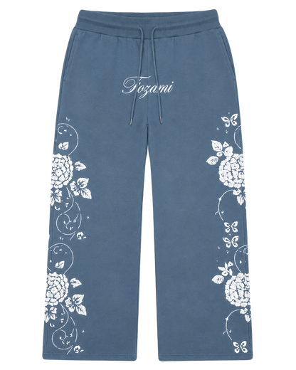 Blue Hydrangea Pants