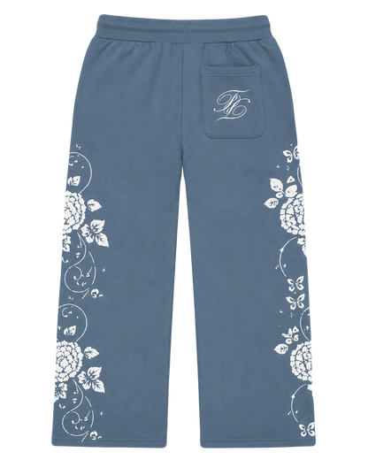 Blue Hydrangea Pants
