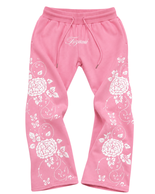 Pink Hydrangea Pants