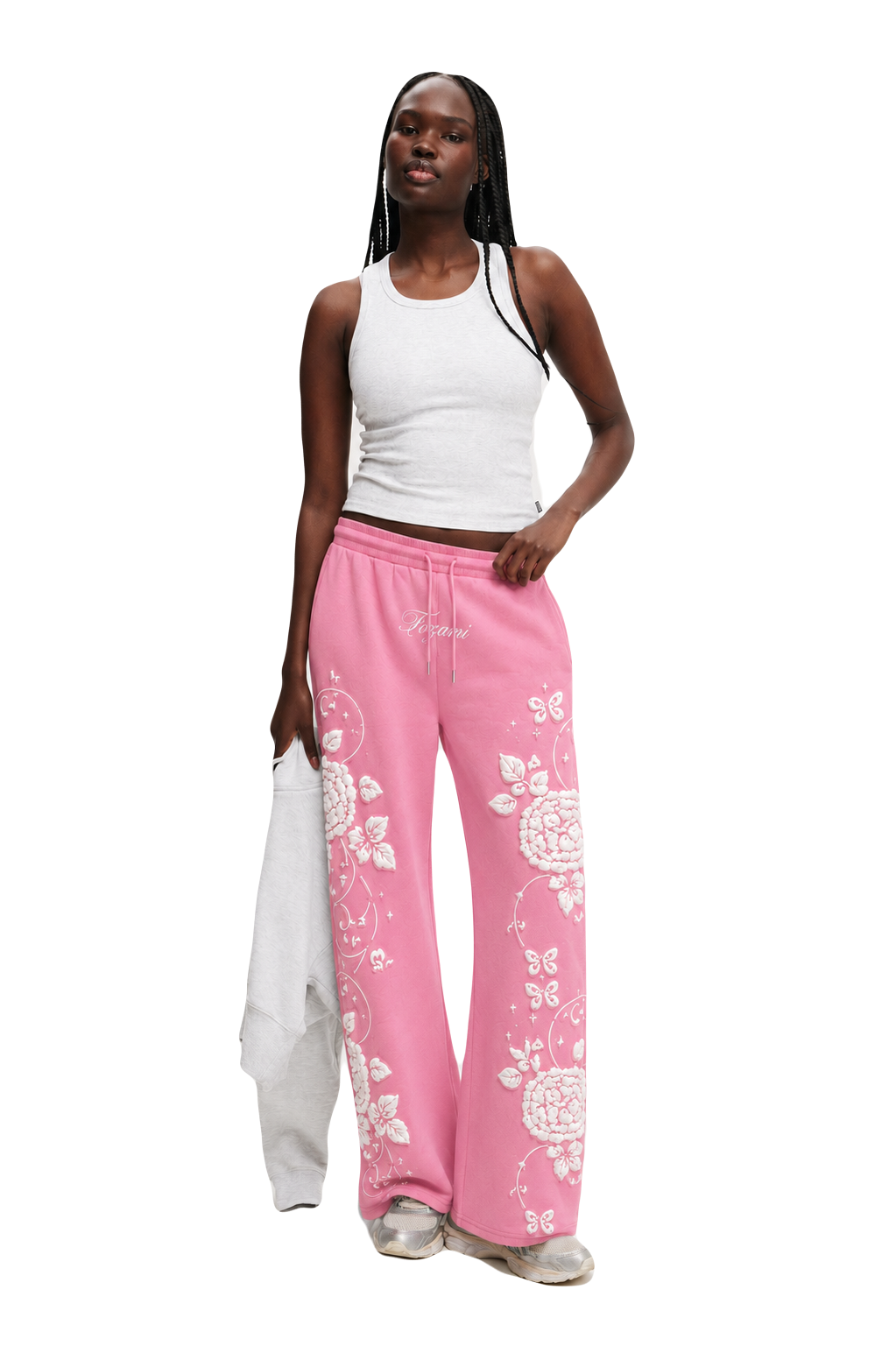 Pink Hydrangea Pants