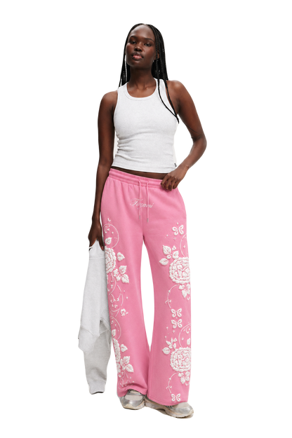 Pink Hydrangea Pants